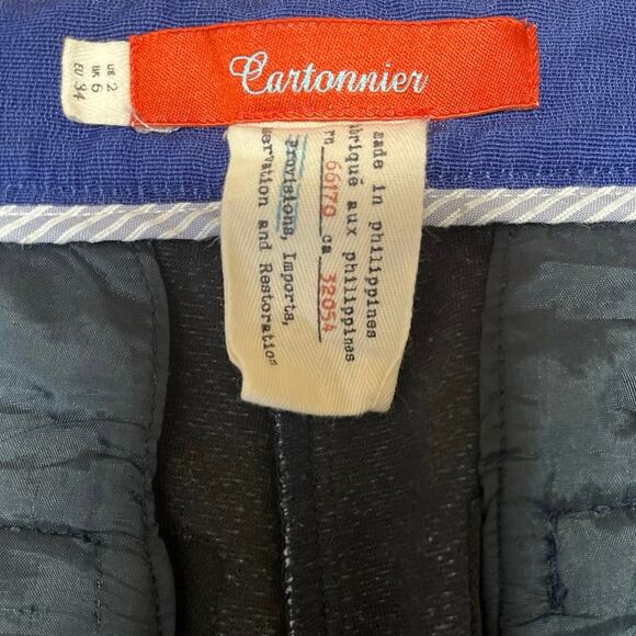 Anthropologie Cartonnier Gray Pleated High Waist Palazzo Wide Trousers Pants 2 - Picture 5 of 6